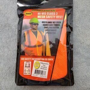 Forester Hi-Vis Class 2‎ Mesh Safety Vest Orange ANSI 107-2020 VEST1000 Size S/M